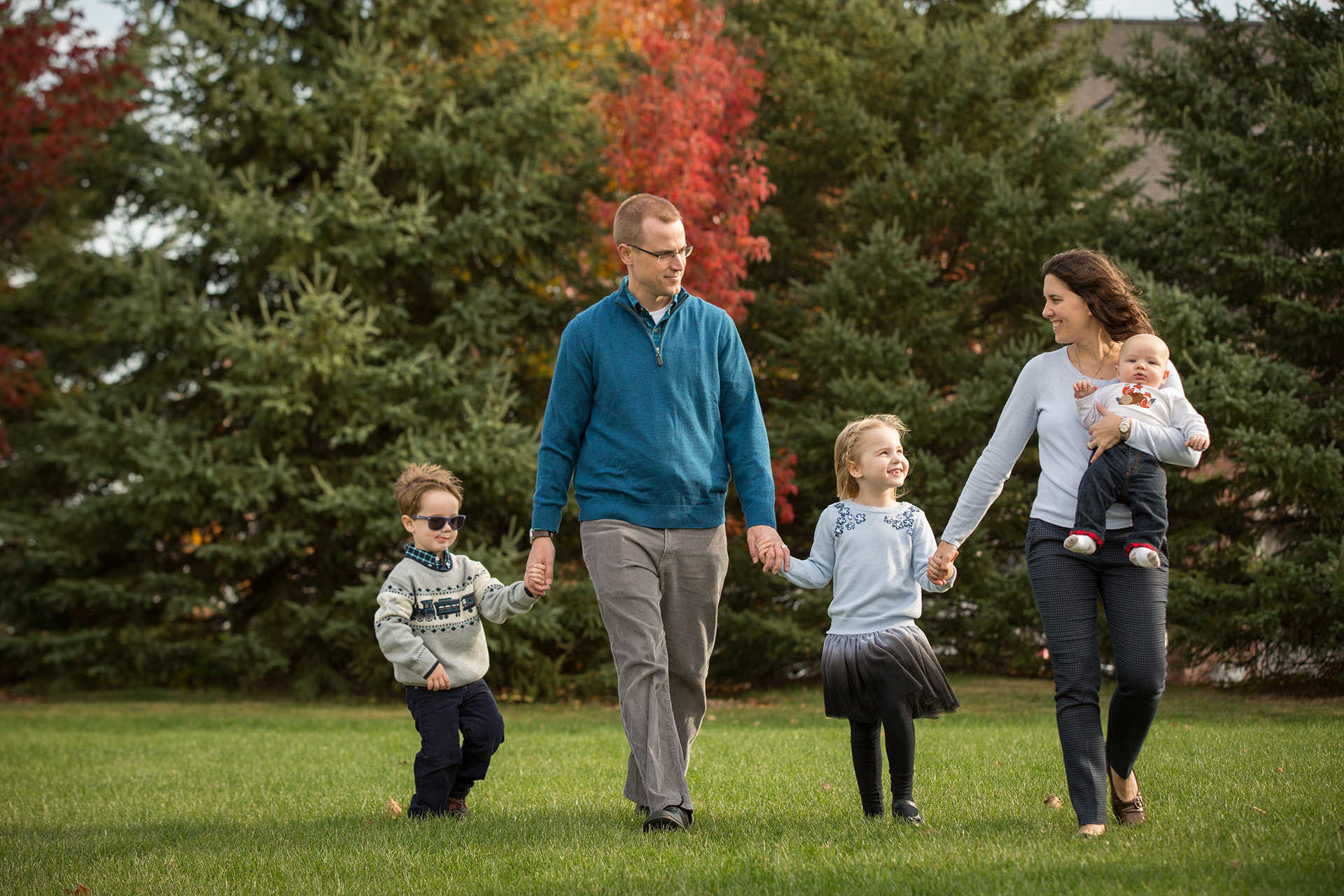 Three Kids at Home: Fall Family Portraits