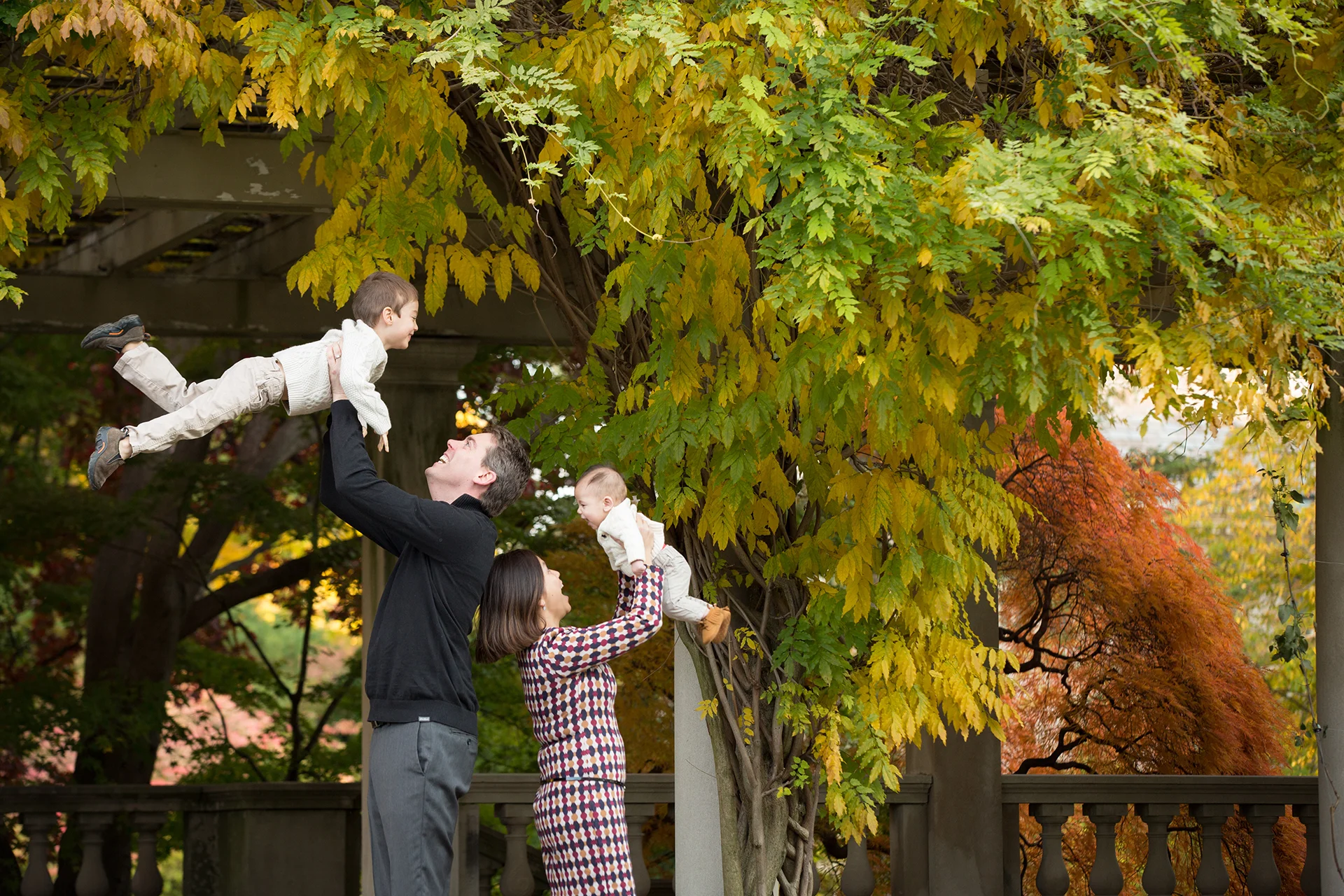 Fall Family Session in the Eastman Gardens