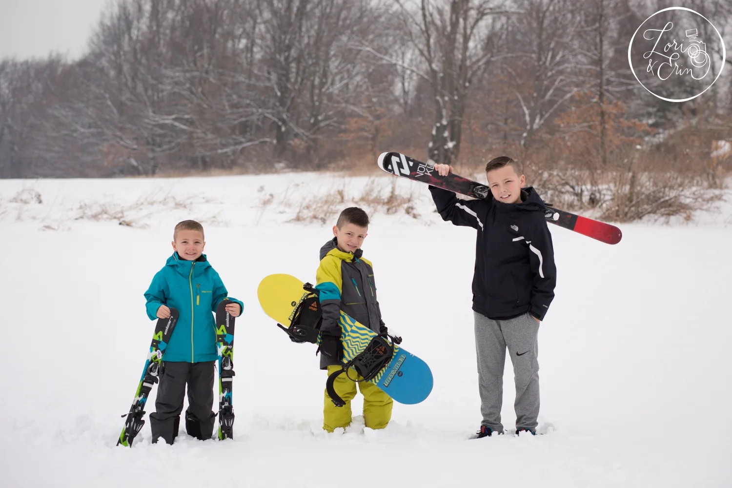 Active Winter Family Portraits: Victor NY Photography