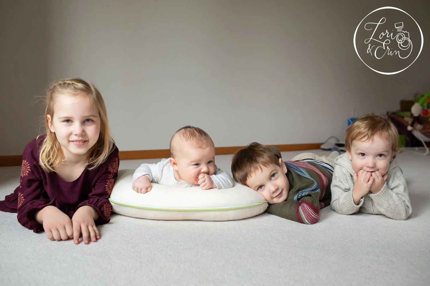  Rochester NY Family Portraits: At home portrait sessions with four kids!