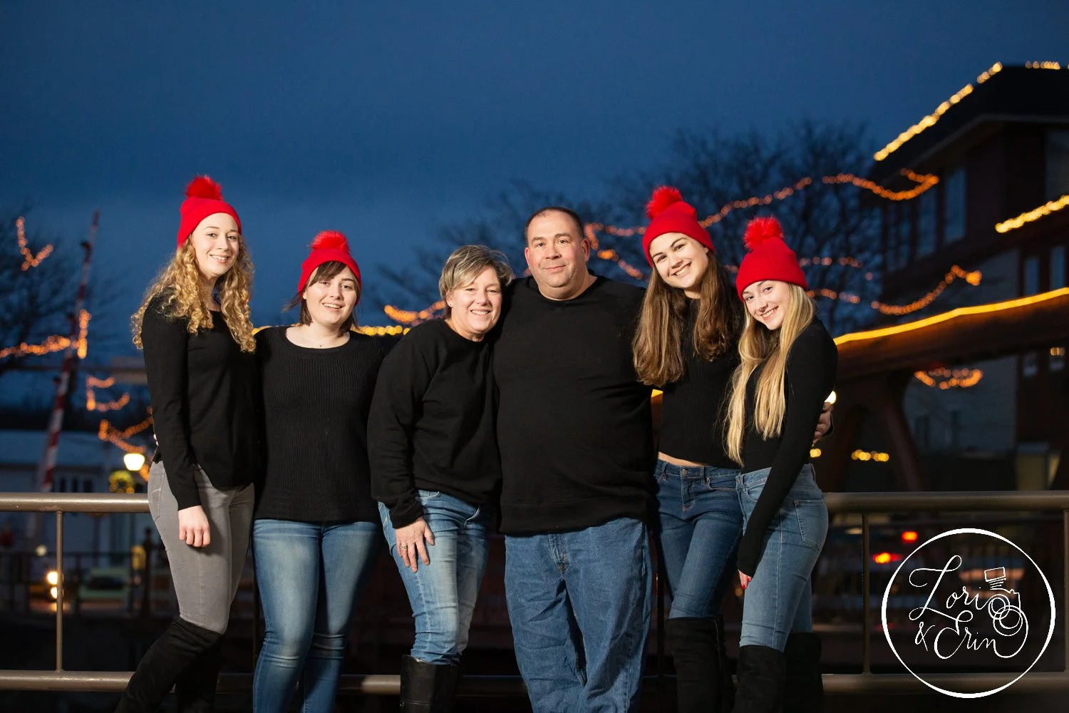 Family Portraits in Fairport NY at Blue Hour