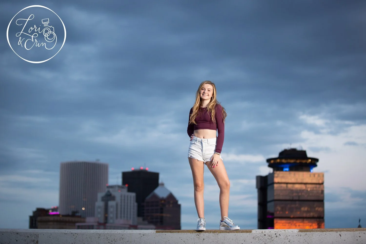 Rochester NY Skyline Senior Portrait Session