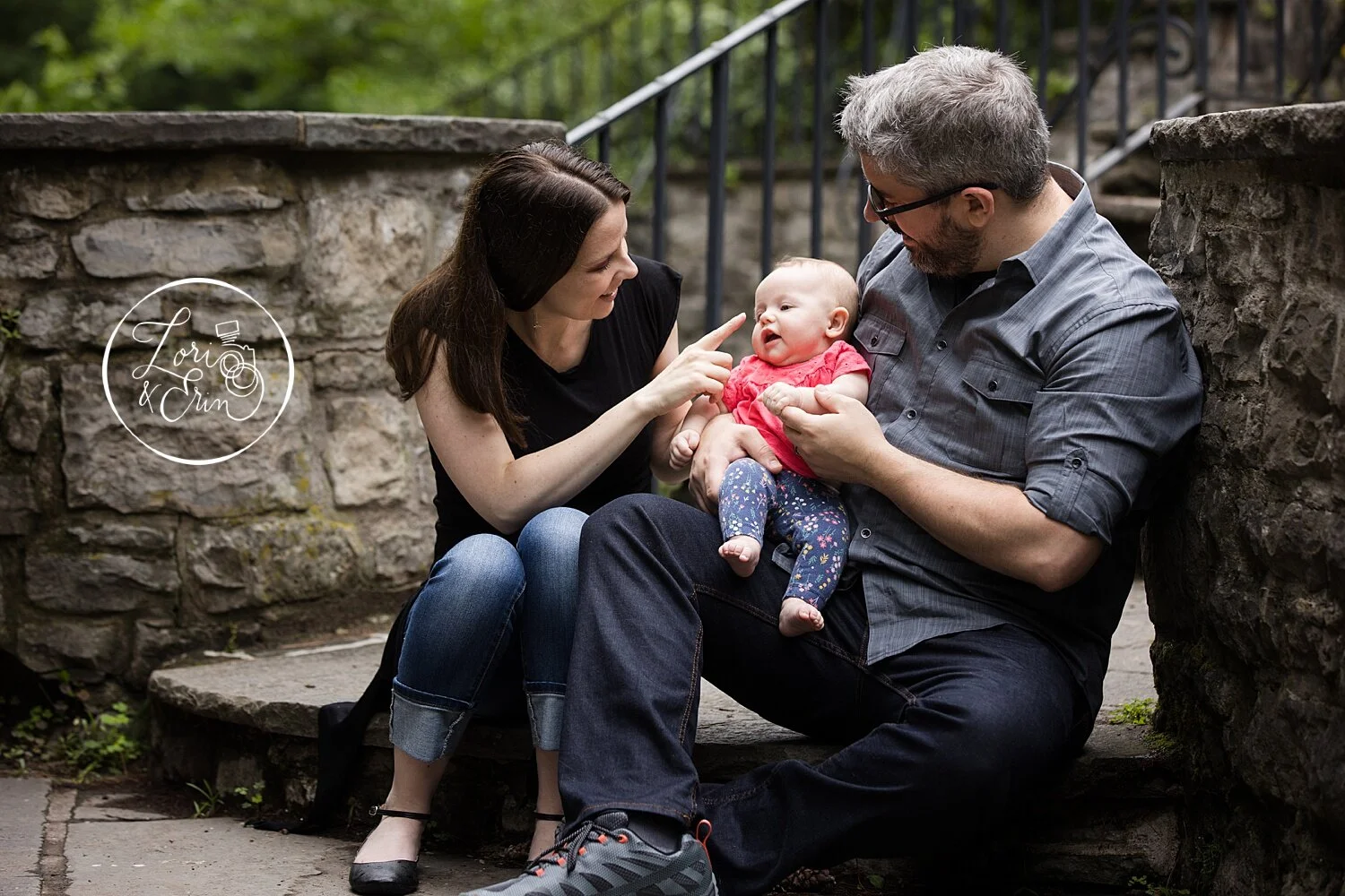 Family Pictures at Sunken Gardens in Rochester NY
