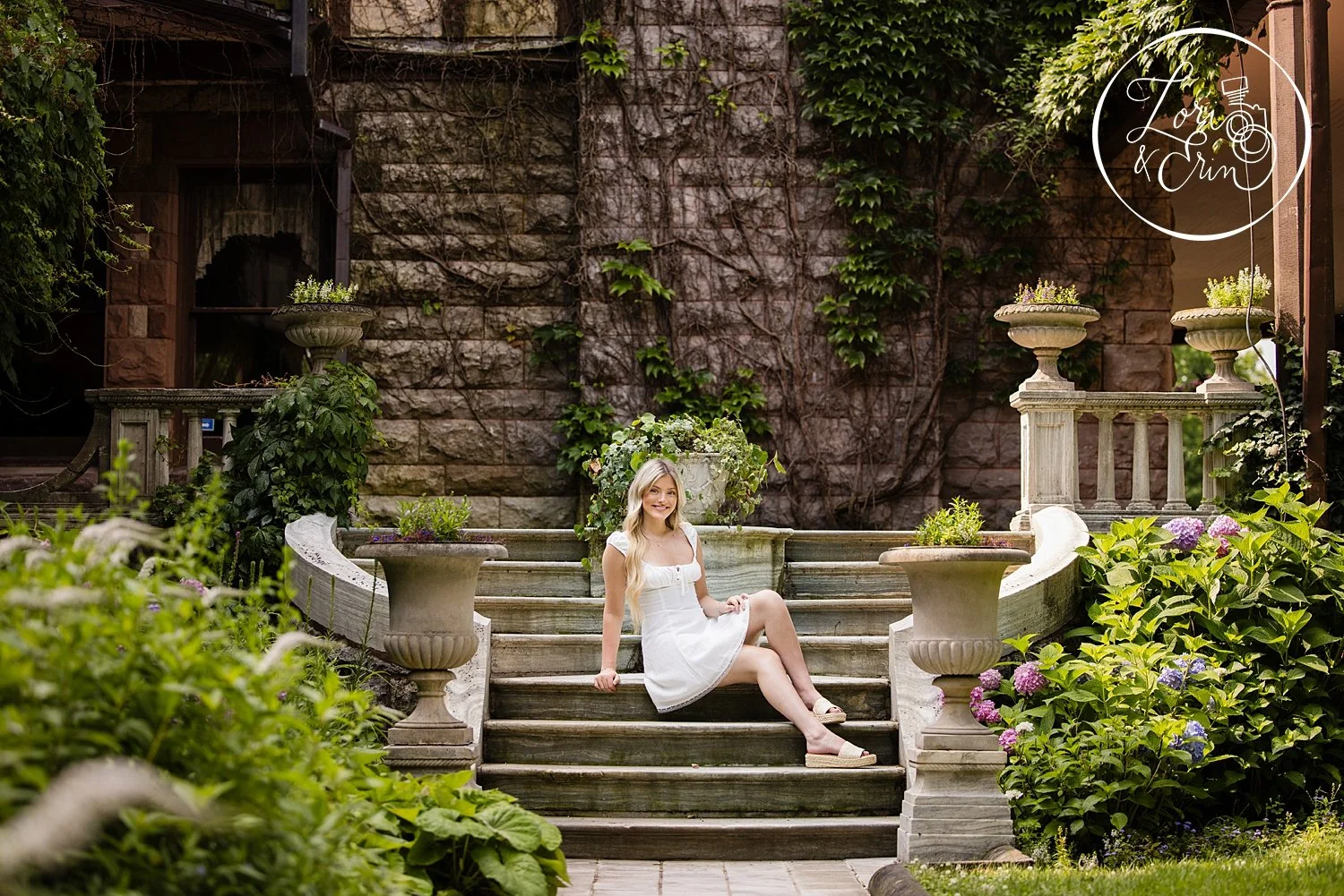 Victor Senior Portraits at Sonnenburg Gardens with Abby