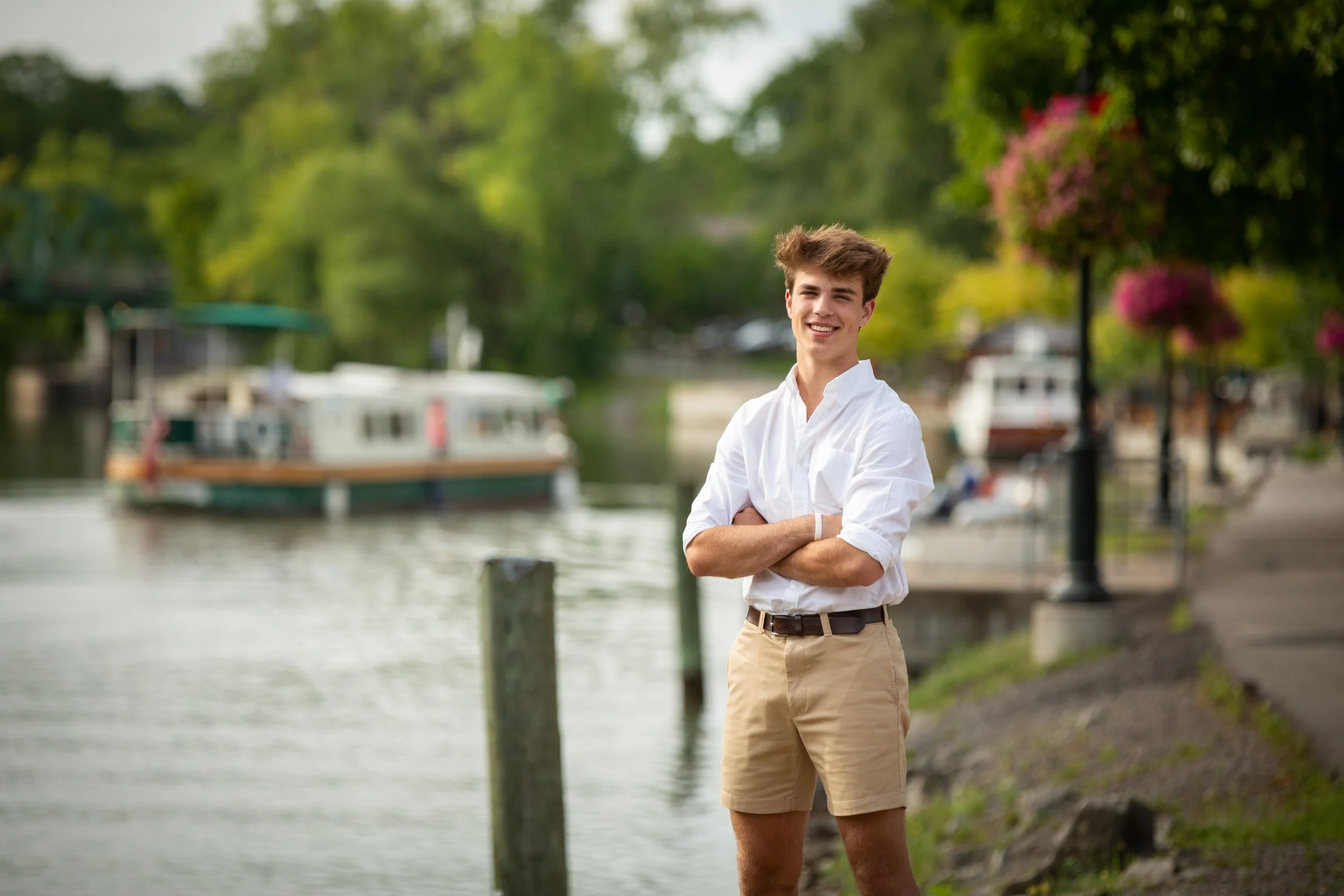 A High School Senior portrait at Schoen Place in Pittsford NY