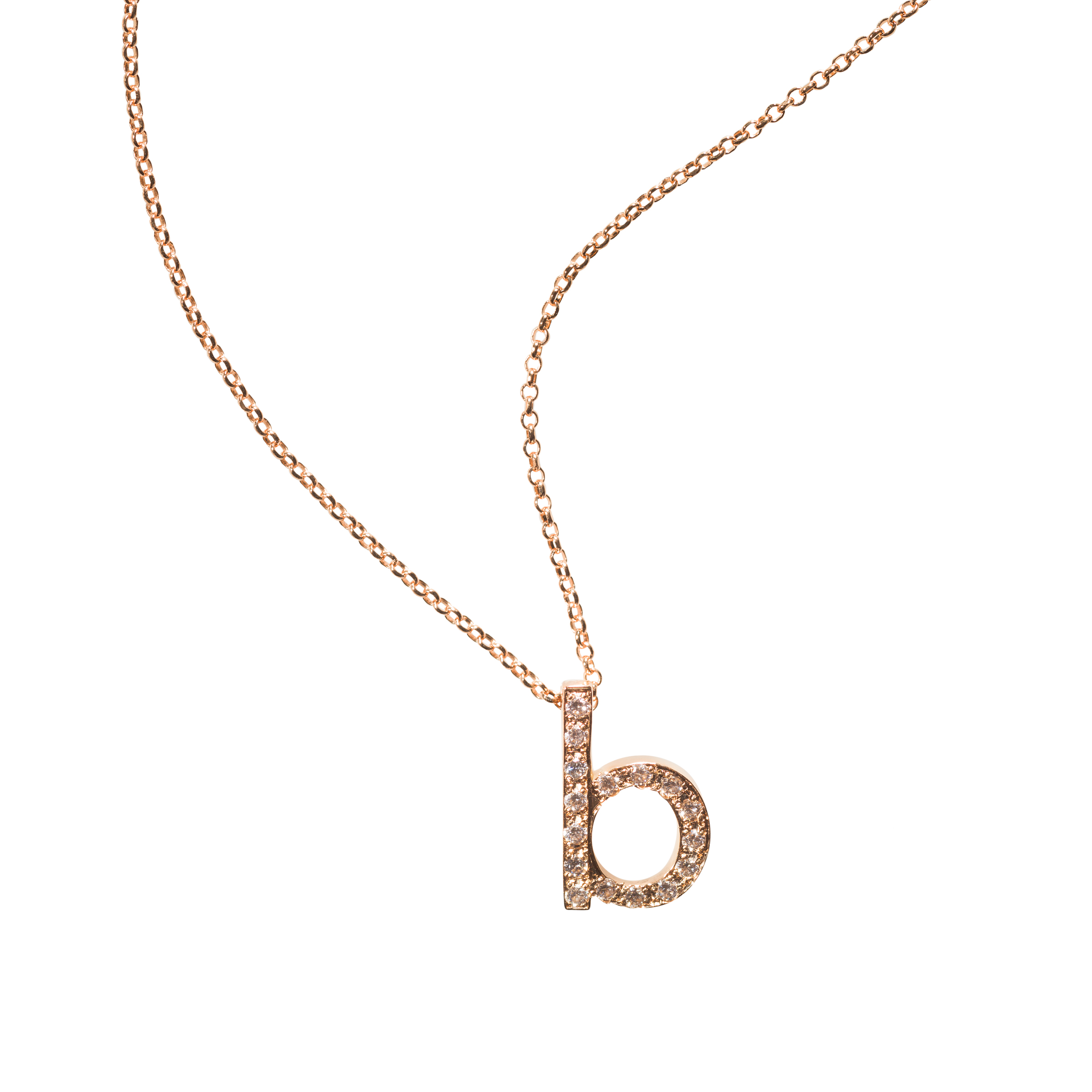 DIAMOND LETTER NECKLACE 16.000 NOK 18 kt rose gold with diamonds