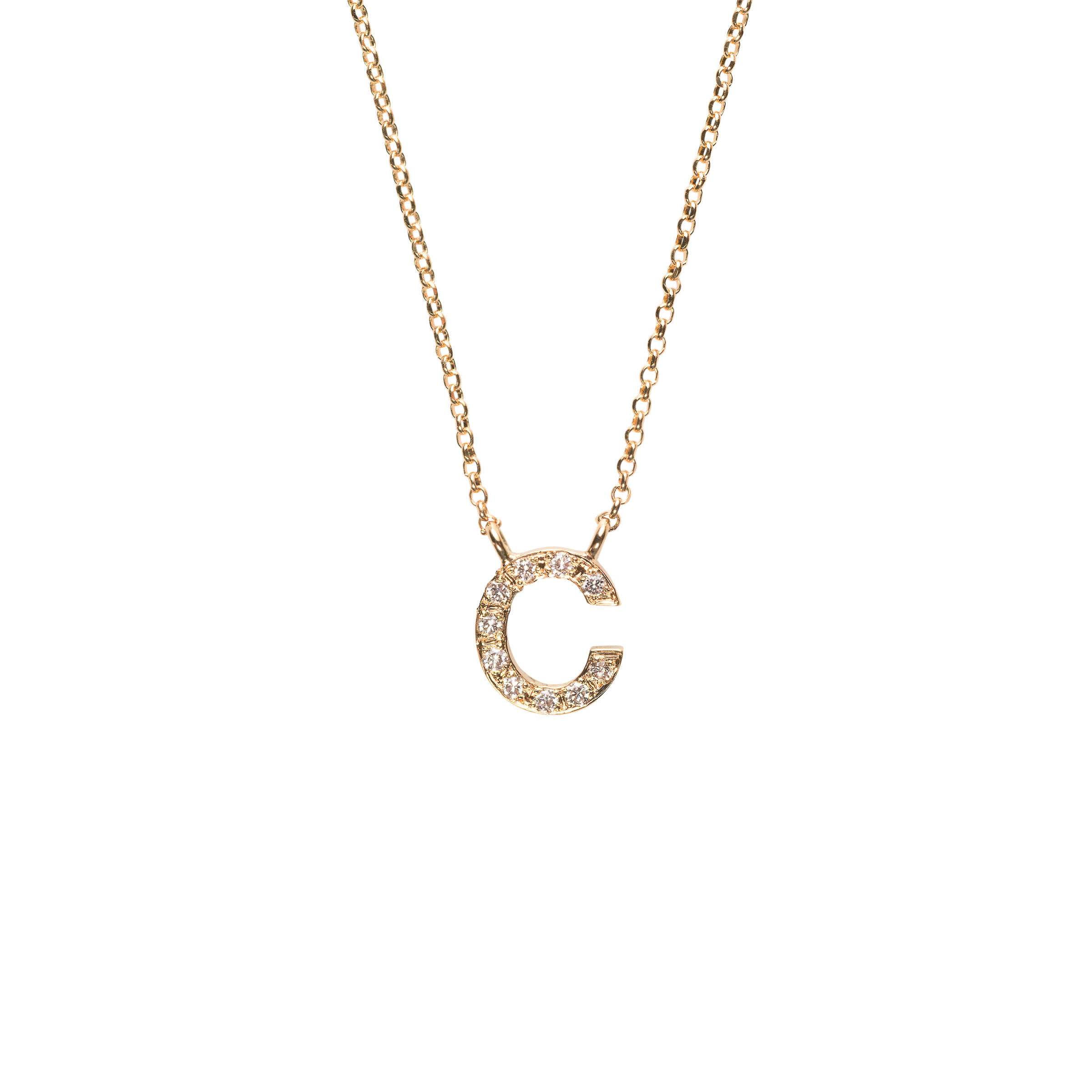 DIAMOND LETTER NECKLACE 16.000 NOK 18 kt yellow gold with diamonds
