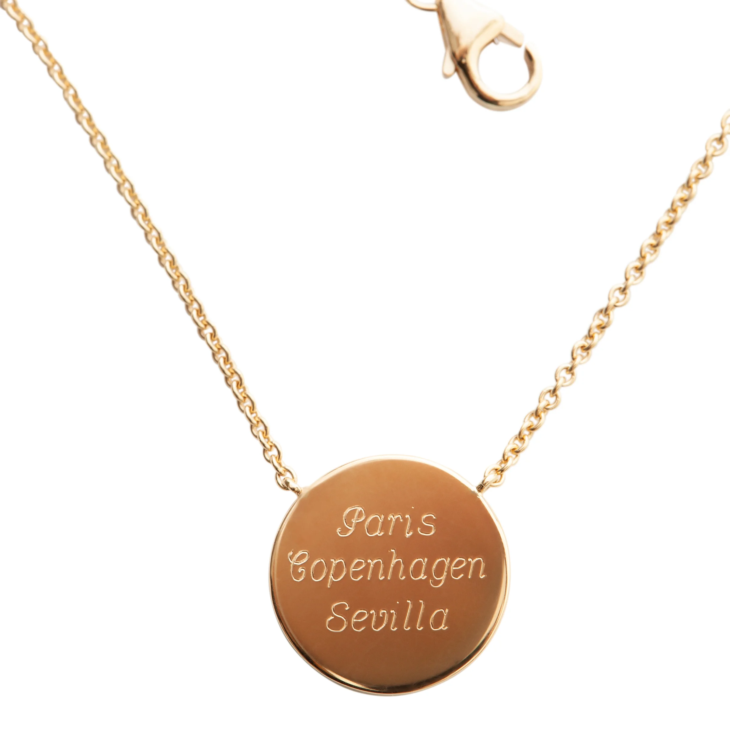 THE MOTHER OF NECKLACE 12.000 NOK 18 kt white gold. Engraved by hand