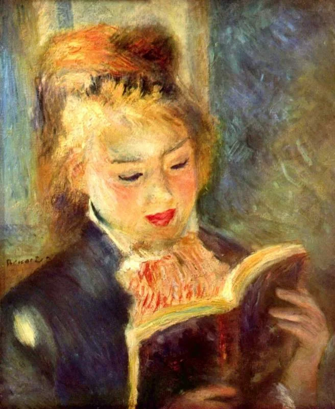 Renoir Girl Reading Collotype Impressionist Fine Art Print