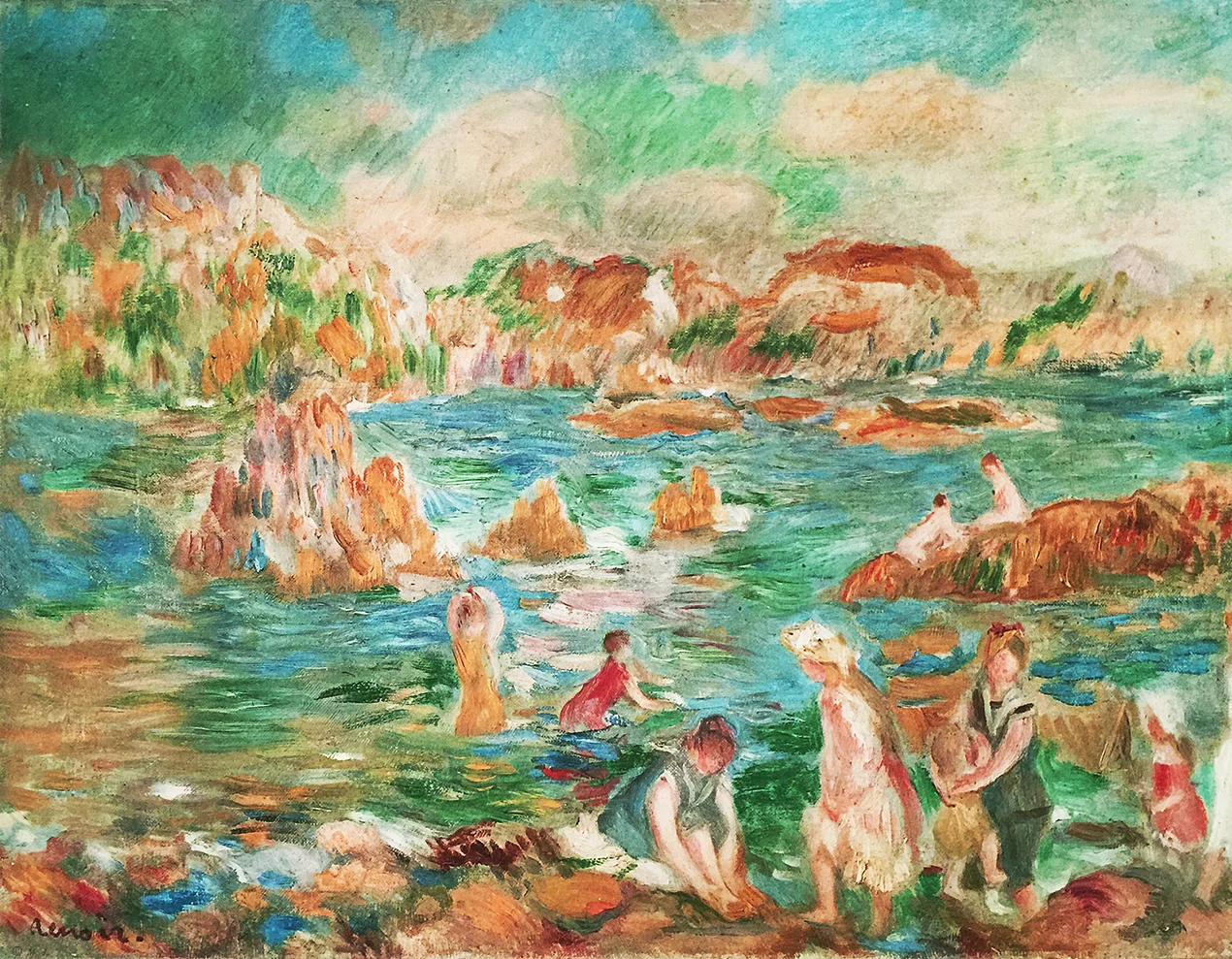Renoir Strand of Guernsey Collotype Impressionist Fine Art Print