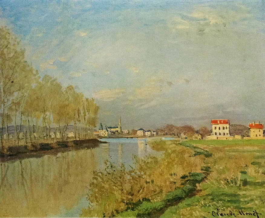 Claude Monet La Seine a Argenteuil Collotype Impressionist Landscape Fine Art Print