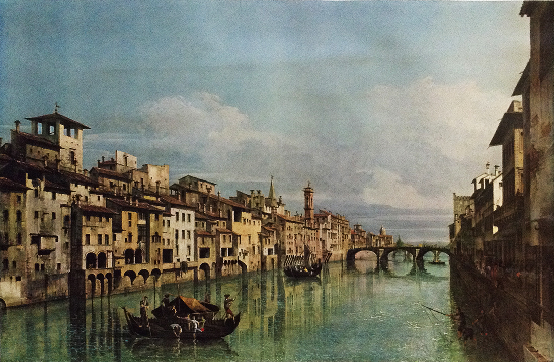 Canaletto Bridge of Santa Trinitas Collotype Landscape Fine Art Print 