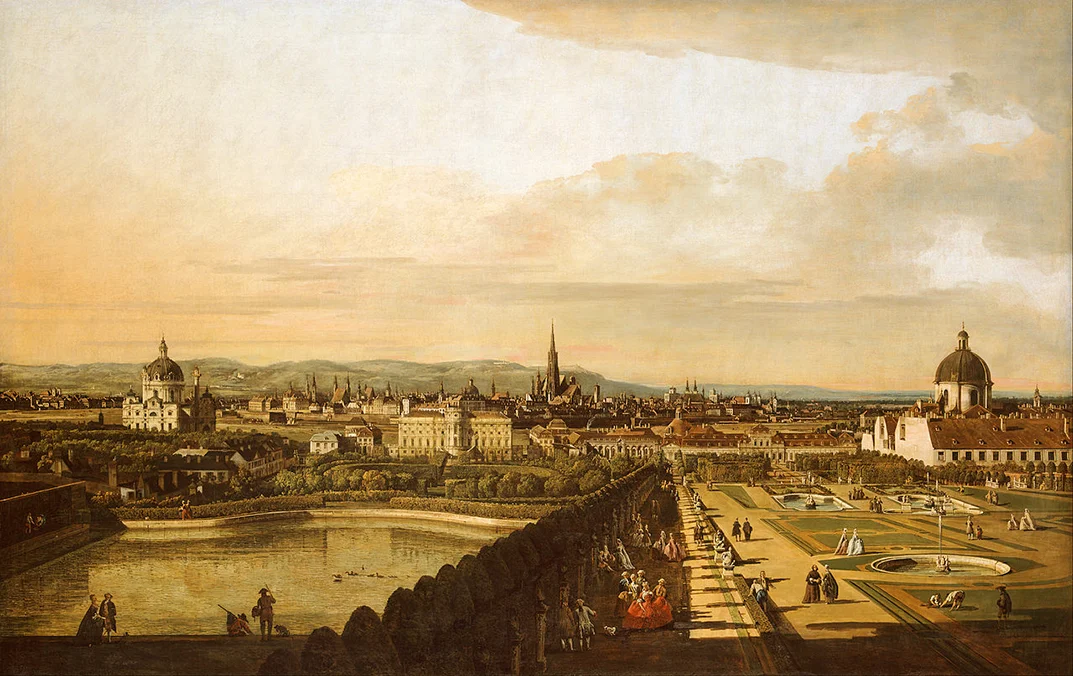 Canaletto Vienna Seen from Castle Belvedere Collotype Landscape Fine Art Print