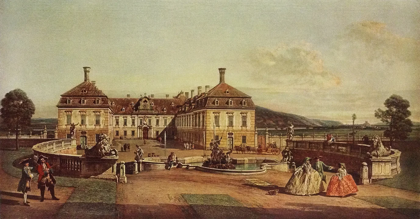 Canaletto Castle Schlosshof Collotype Fine Art Print 