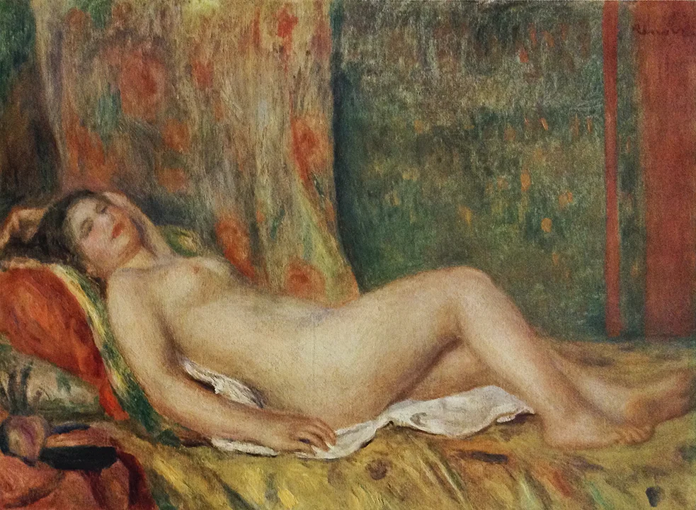 Pierre Auguste Renoir Reclining Nude Collotype Impressionist Fine Art Print  