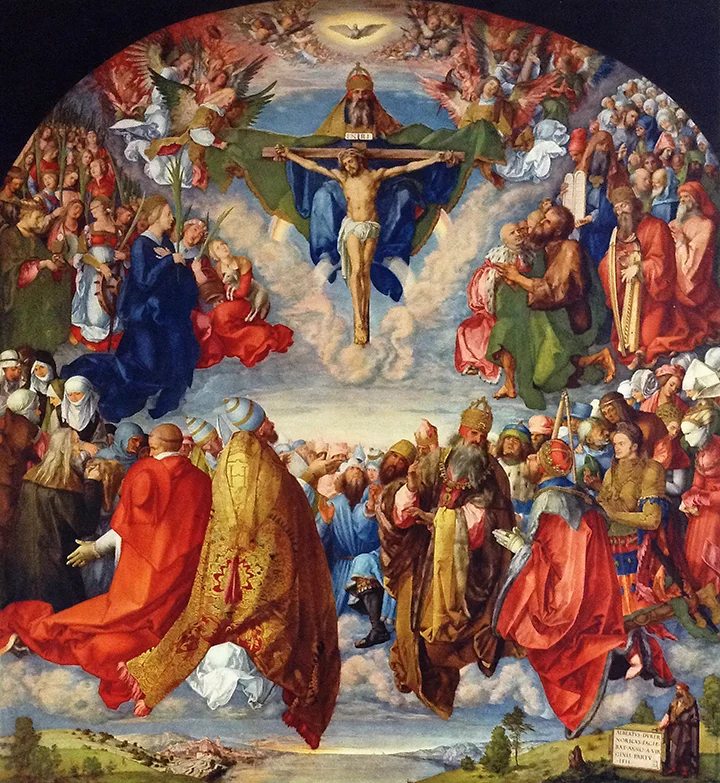 Albrecht Durer Adoration of the Trinity Collotype Fine Art Print