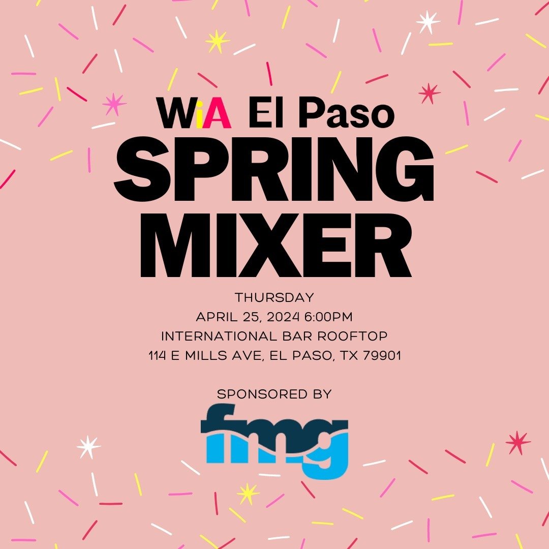 Please join us Thursday April 25th at 6:00 pm for WiA El Paso first mixer of the year at International Bar's Rooftop!.

Special thanks to fmg El Paso for sponsoring this event.
.
.
.
.
 #wia #womeninarchitecture #springmixer #aia #aiaelpaso