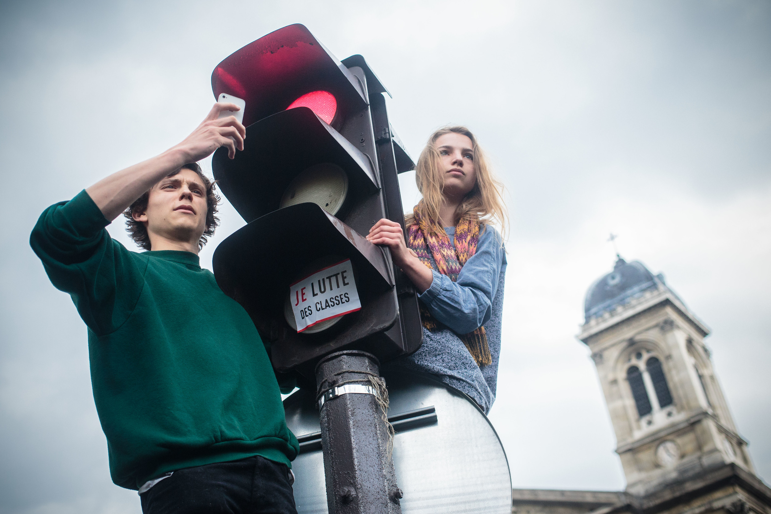 LABOUR LAW    PHOTOS © Aurélien Morissard / IP3  -  TEXT © Gwenaëlle Fliti / IP3  - The raised fist, youth marched by mass all over France since March 2016. Together, they fight against the proposed labor law or El-Khomri law (from the name of the minister who is responsible). At stake: their future, already uncertain. What they fear? That new stringent provisions of this law do not come to nullify their professional hopes.