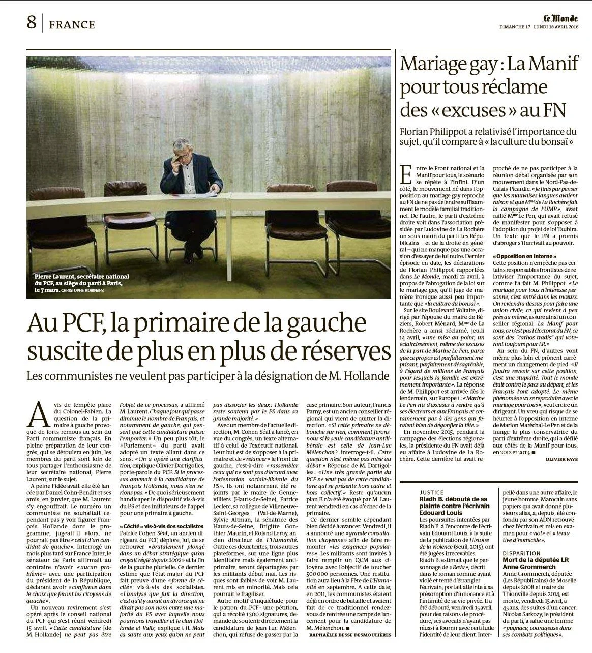 Le Monde - 18 avril 2016 © Christophe Morin.jpg