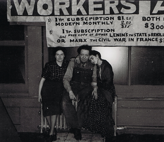 (Left to Right): Lucienne Bloch, Diego Rivera, and Frida Kahlo; date unknown