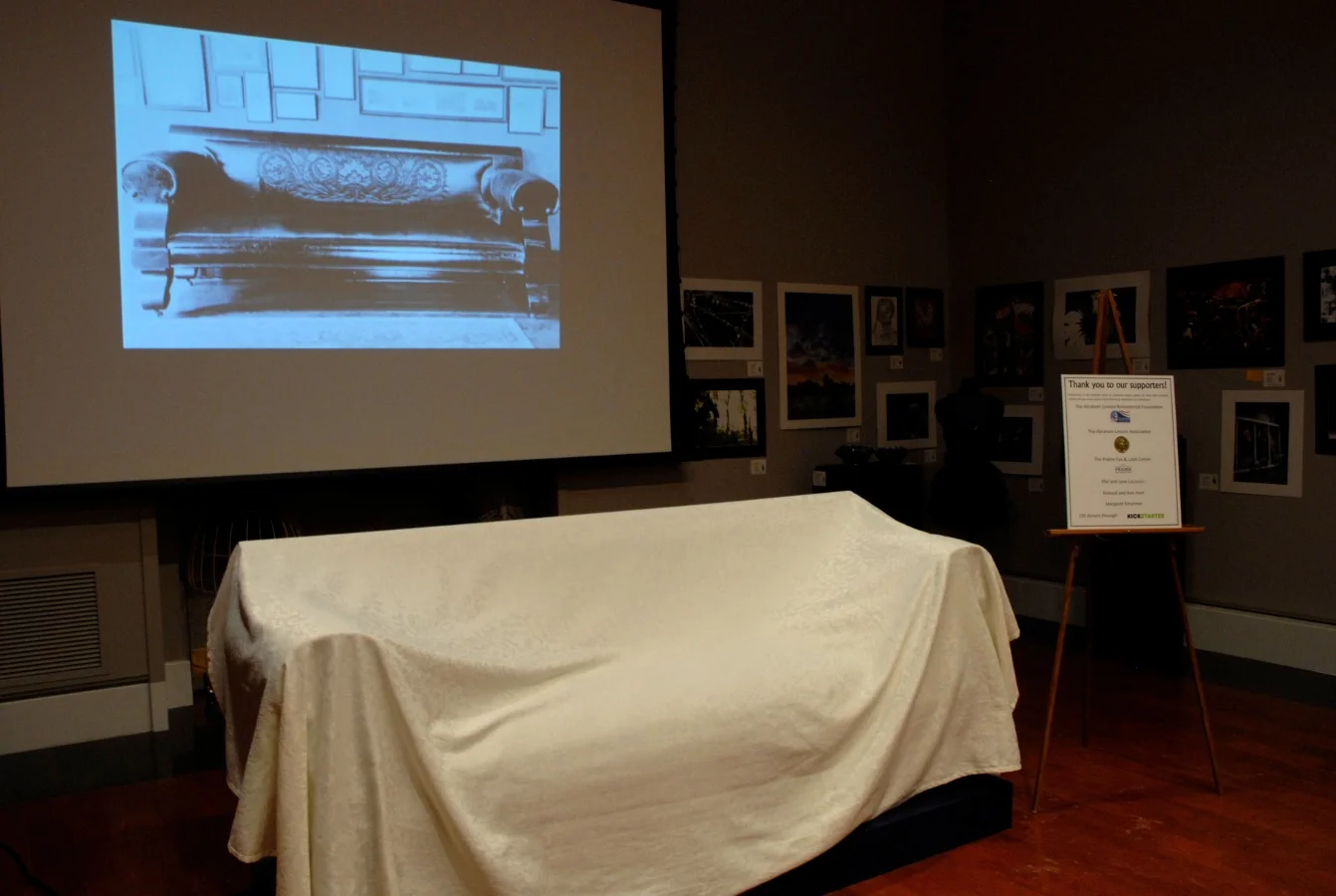 Lincoln "Courting Couch" Unveiling Event, Springfield Art Association: February 11, 2014