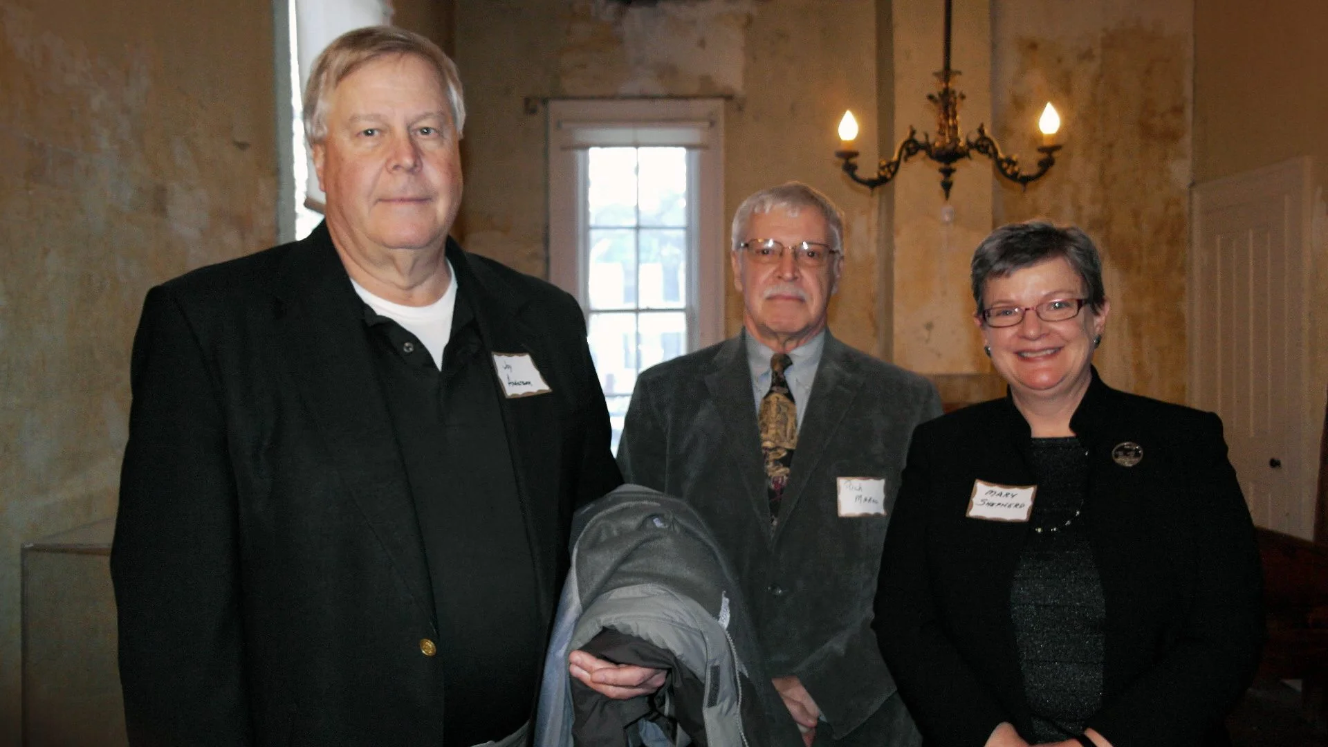 Jon Anderson – member of the Abraham Lincoln Association; Richard Monroe – member of the Abraham Lincoln Association; Mary Shepherd – member of the Abraham Lincoln Association