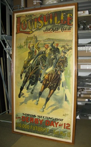 Before: New Louisville Jockey Club. Dimensions are approximately 7’ x 3.5’.