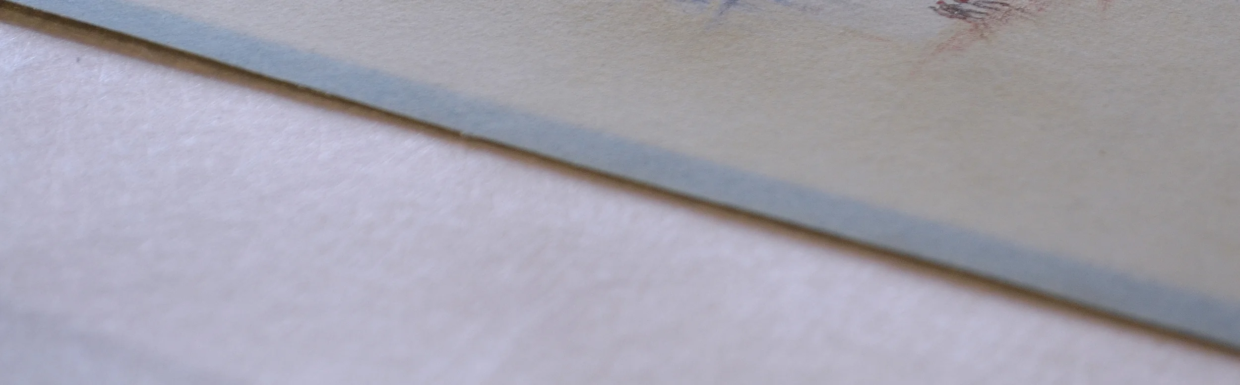 A detail of a piece with light strike.