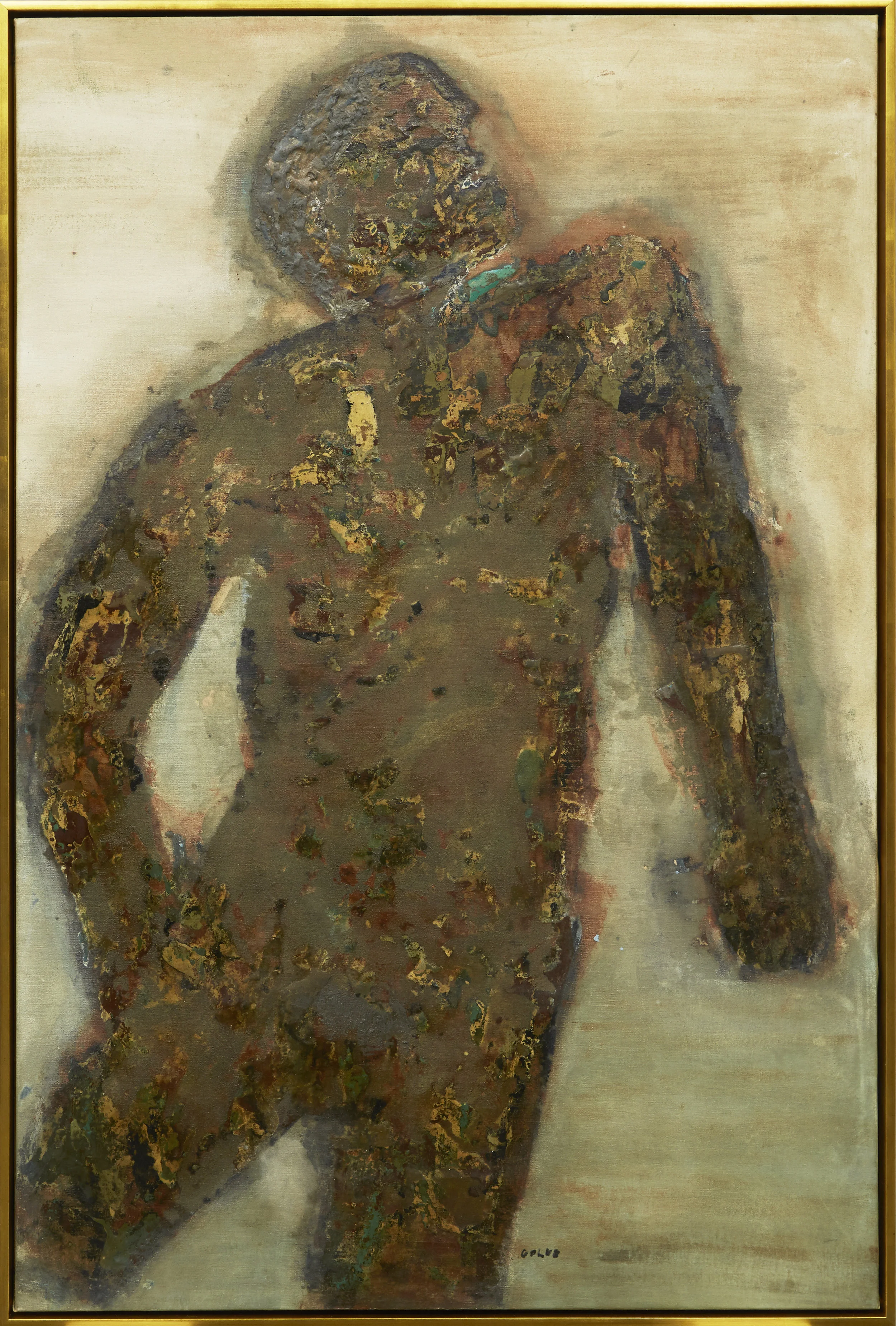 Burnt Man, Leon Golub, after treatment at The Center.