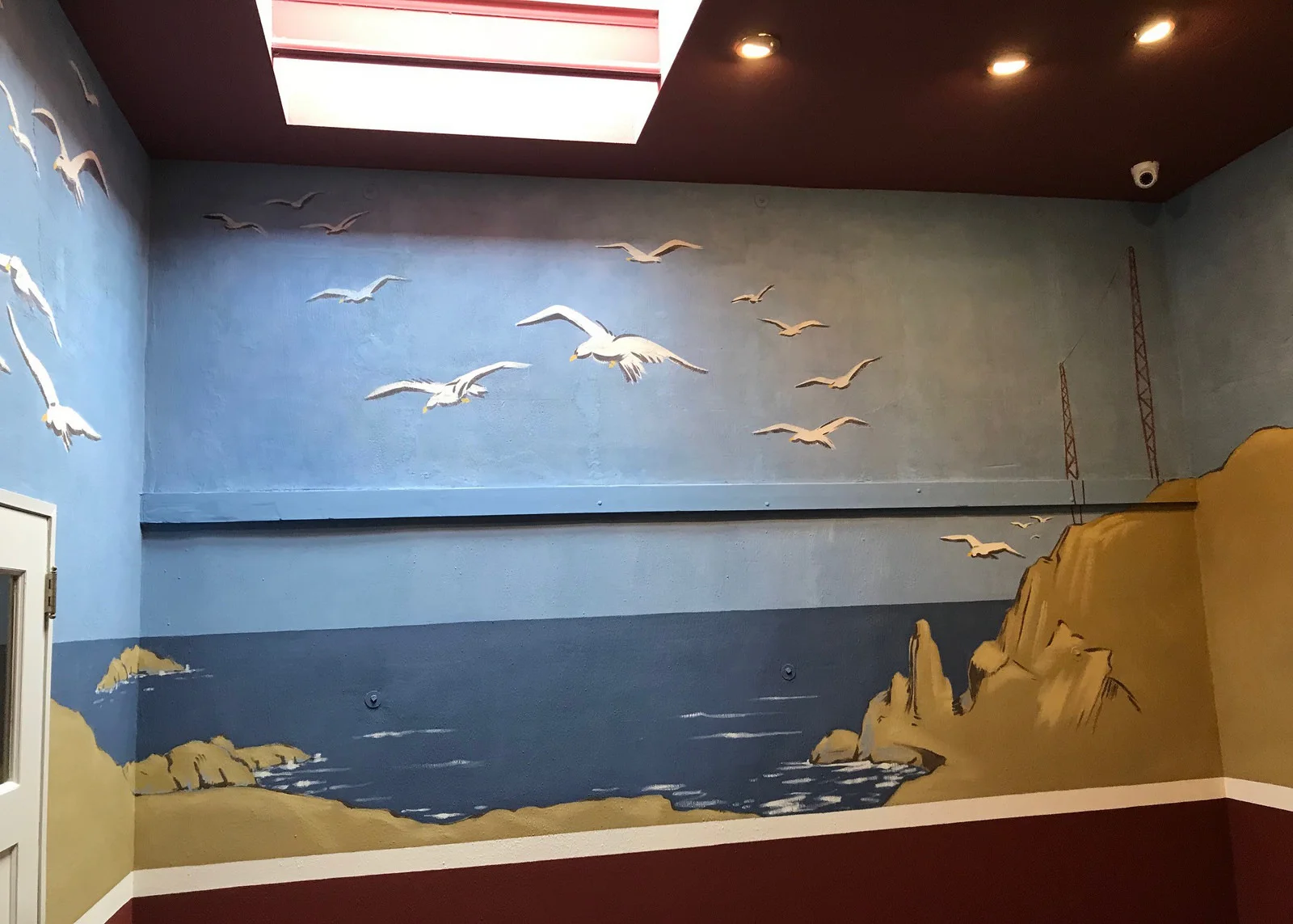 The finished south wall