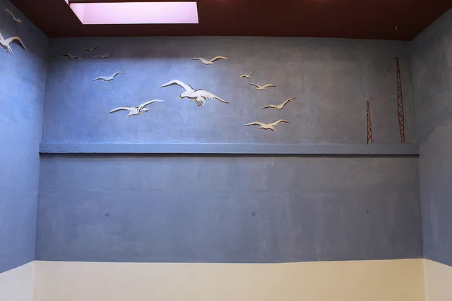 The south wall during treatment