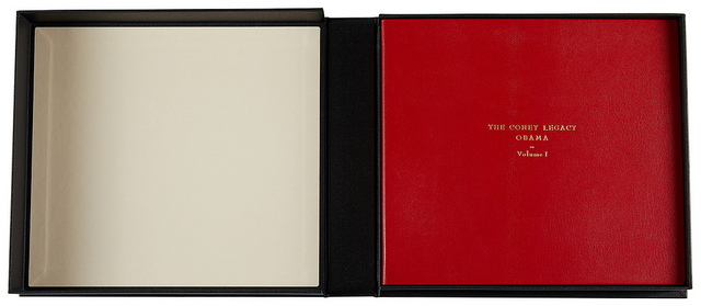 Book I in its custom-made clamshell box.