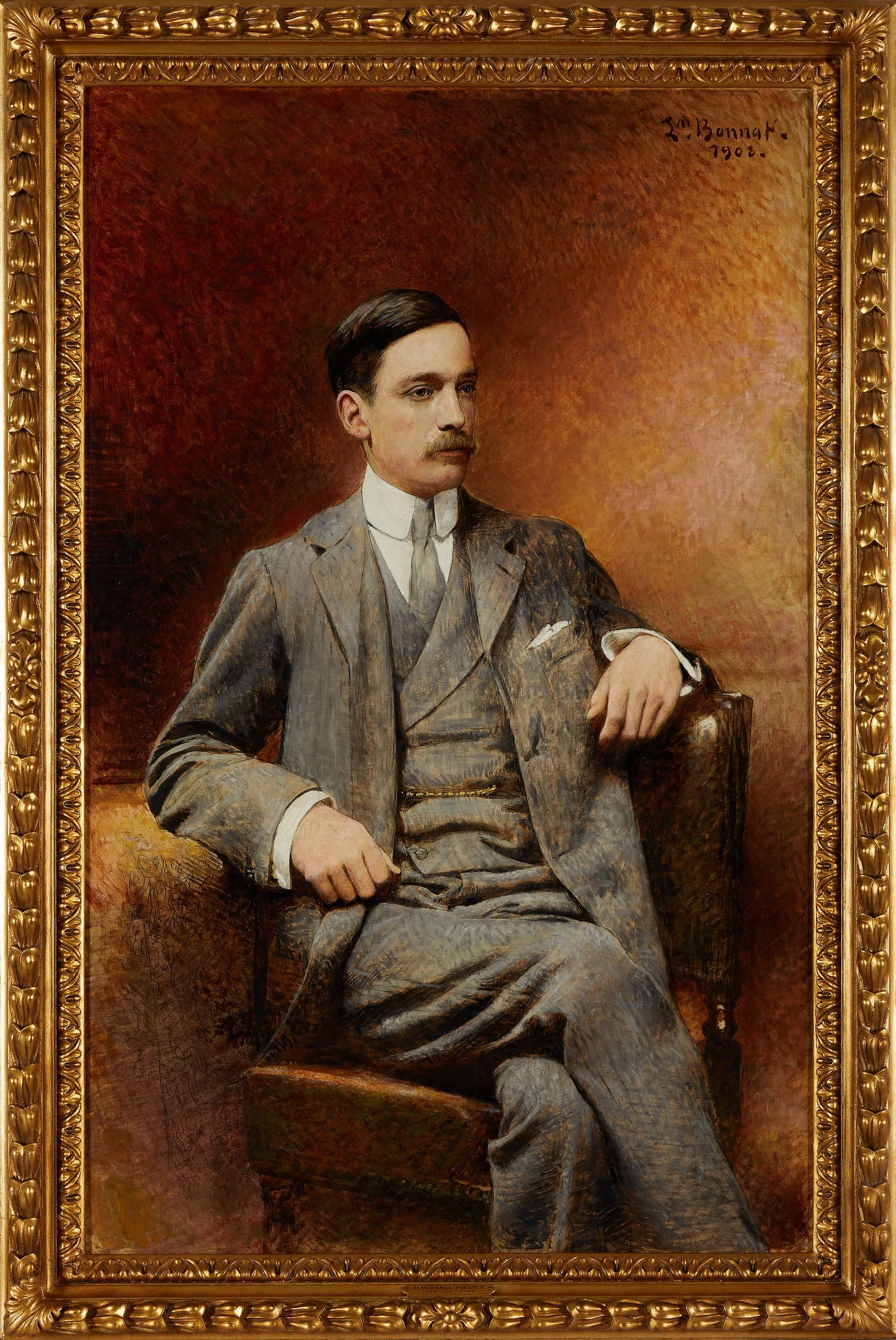 The portrait of Marshall Field II, after finishing treatment.