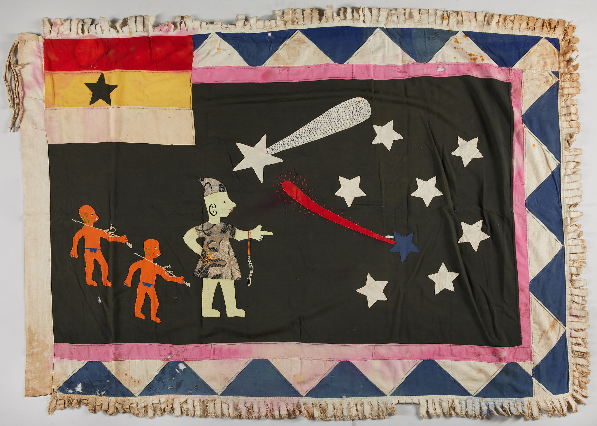 One of the visually stunning flags from the collection, before treatment, 43 x 60.25 inches.