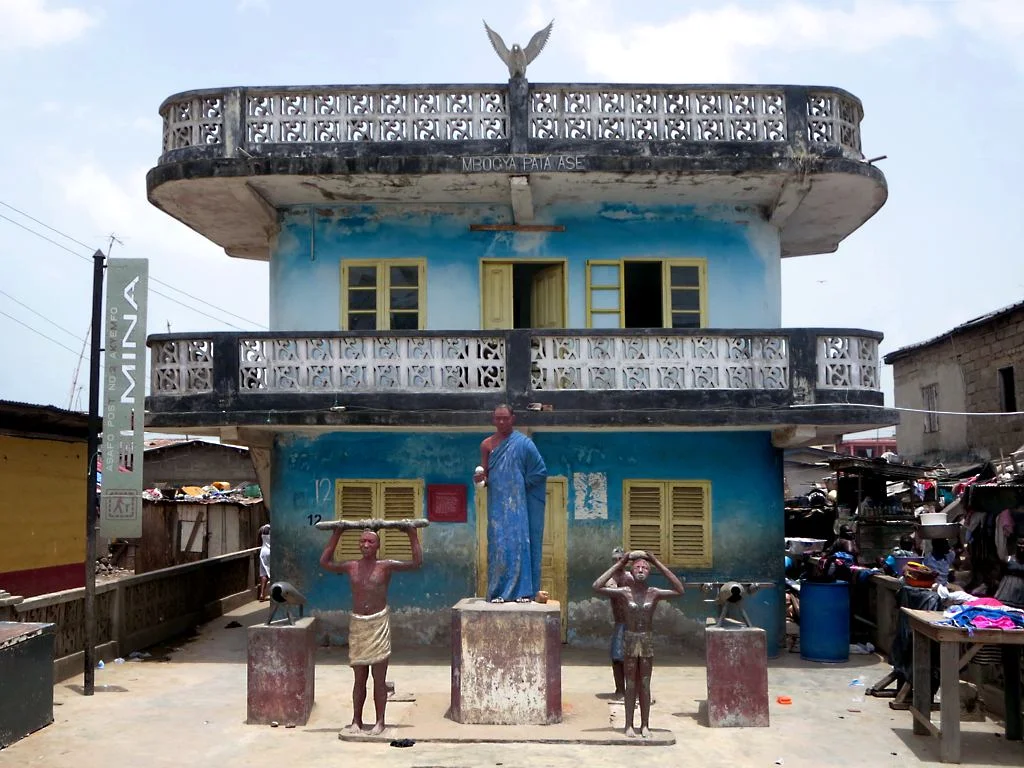 A Fante Asafo Company Shrine, a colorful monument and symbol of community. (Courtesy of the Creative Commons.)