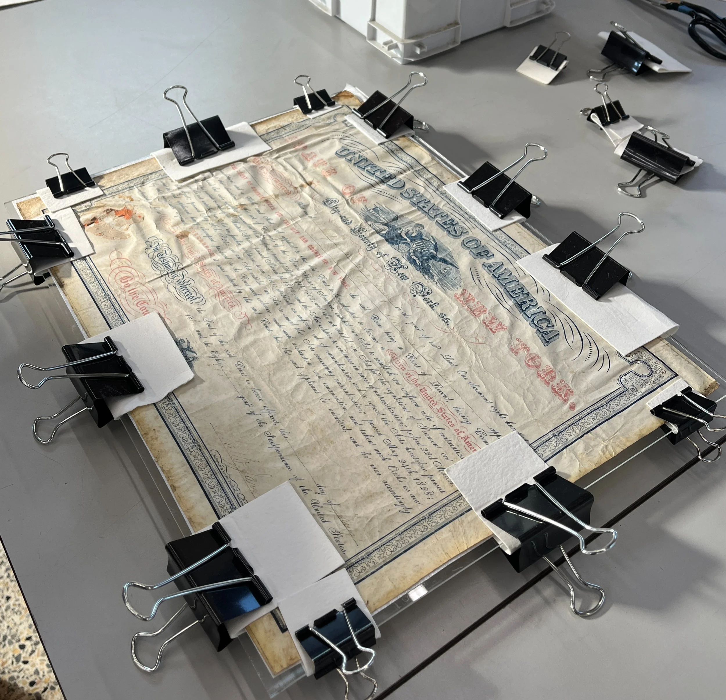 Conserving a Family Document from 1861&nbsp;