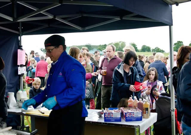 Richard Jones Serving At Outside Event