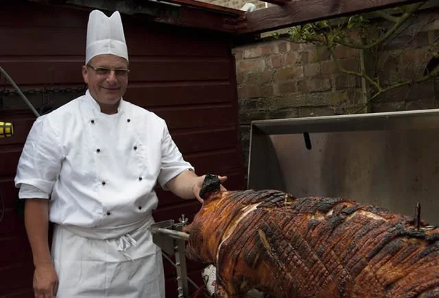 Richard Jones Prepares Hog Roast