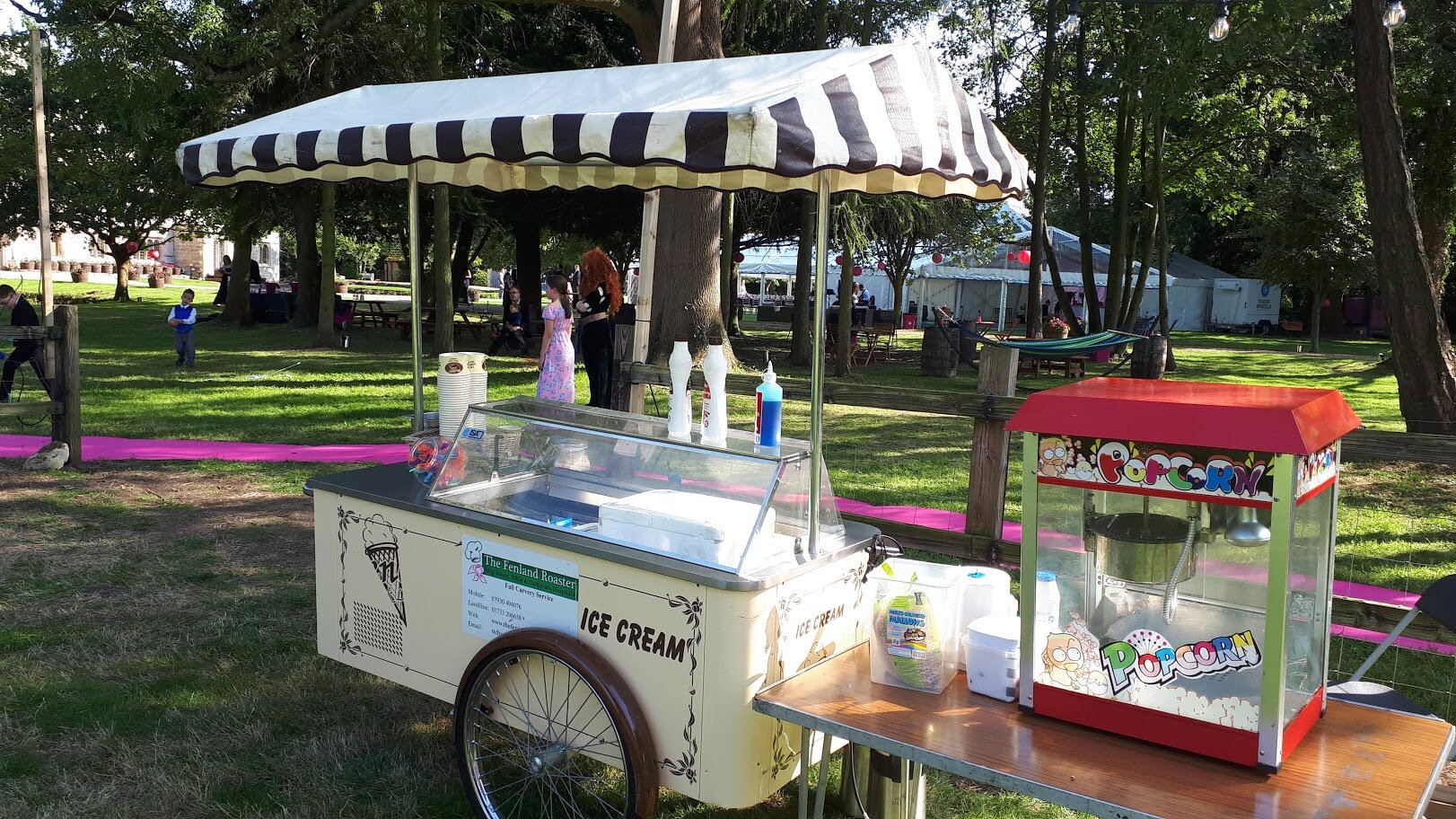 Traditional ice cream cart and popcorn machine.jpg