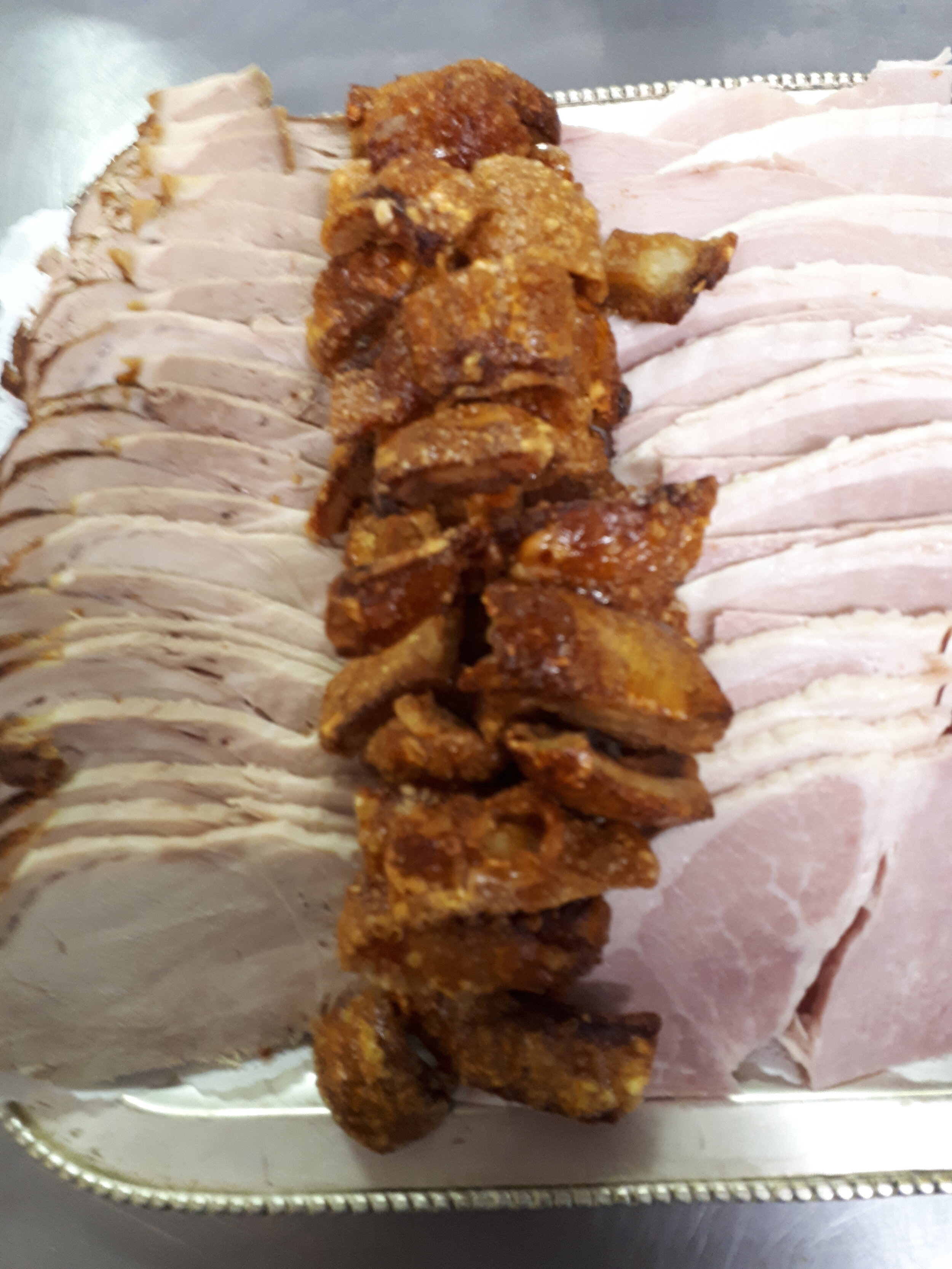Carved Roast Pork and Gammon with cruchy crackling.jpg