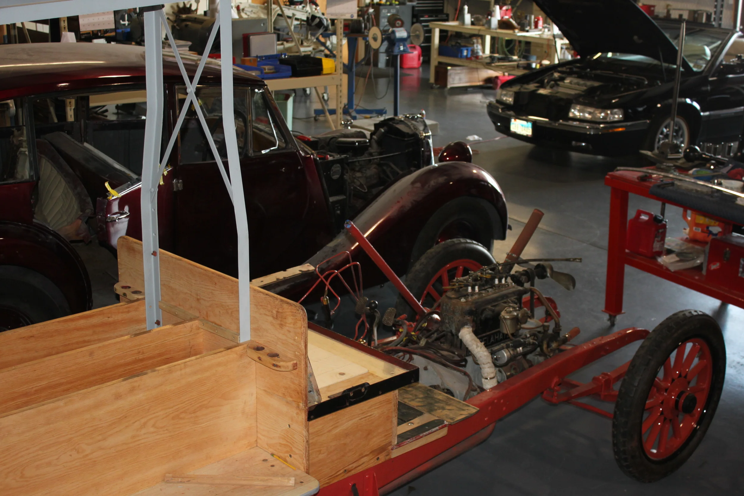 The Fire Engine with most of its body panels removed.