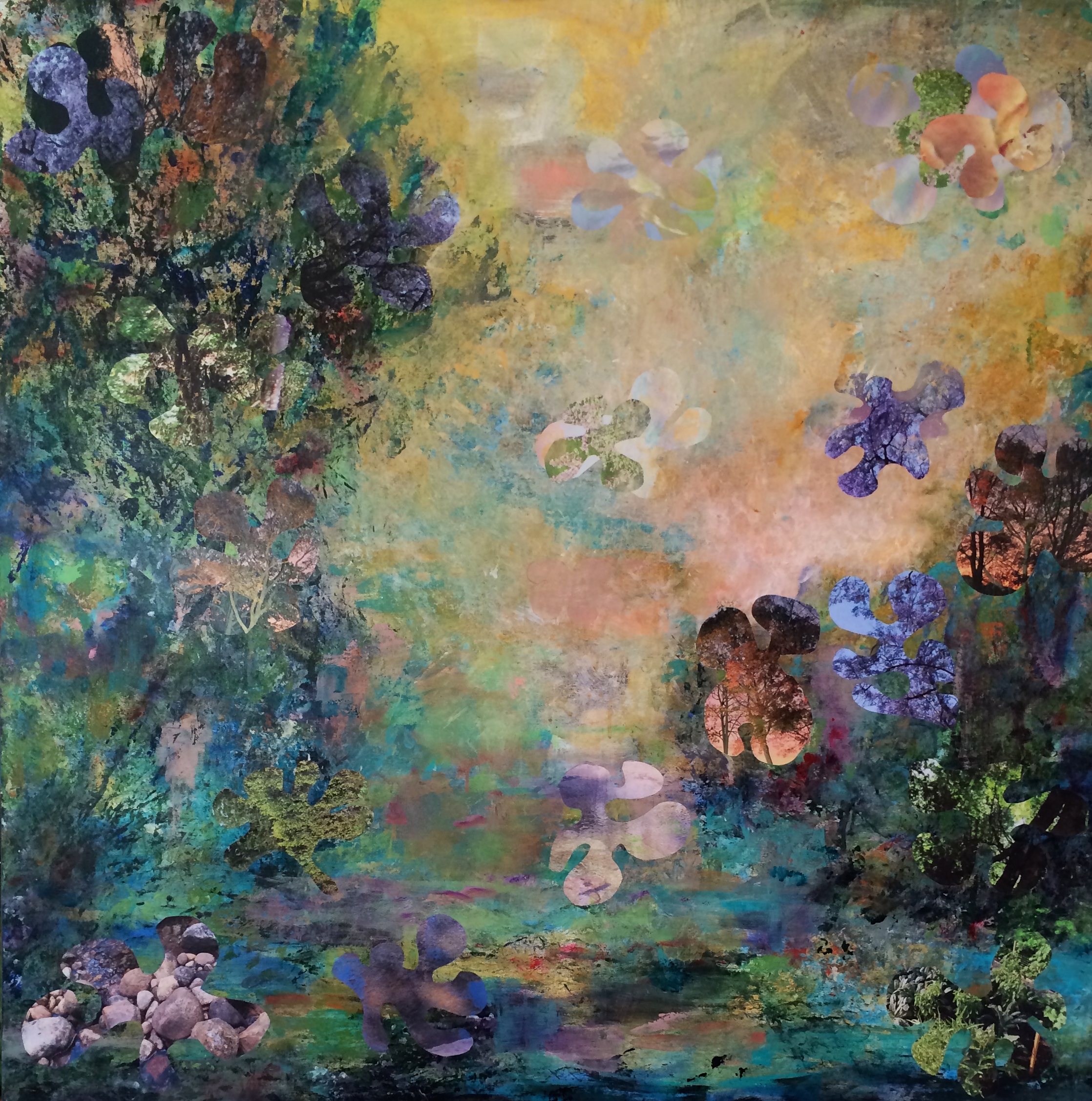 Autumn, acrylic on canvas, 36 x 36 inches (S)