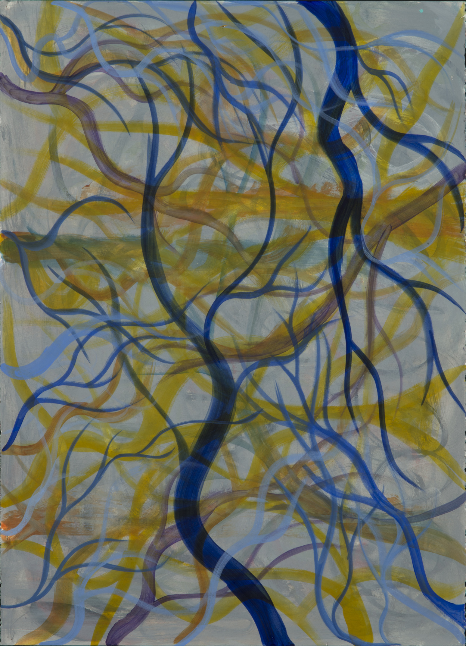 The Intruder, acrylic on paper, 30 x 22 inches