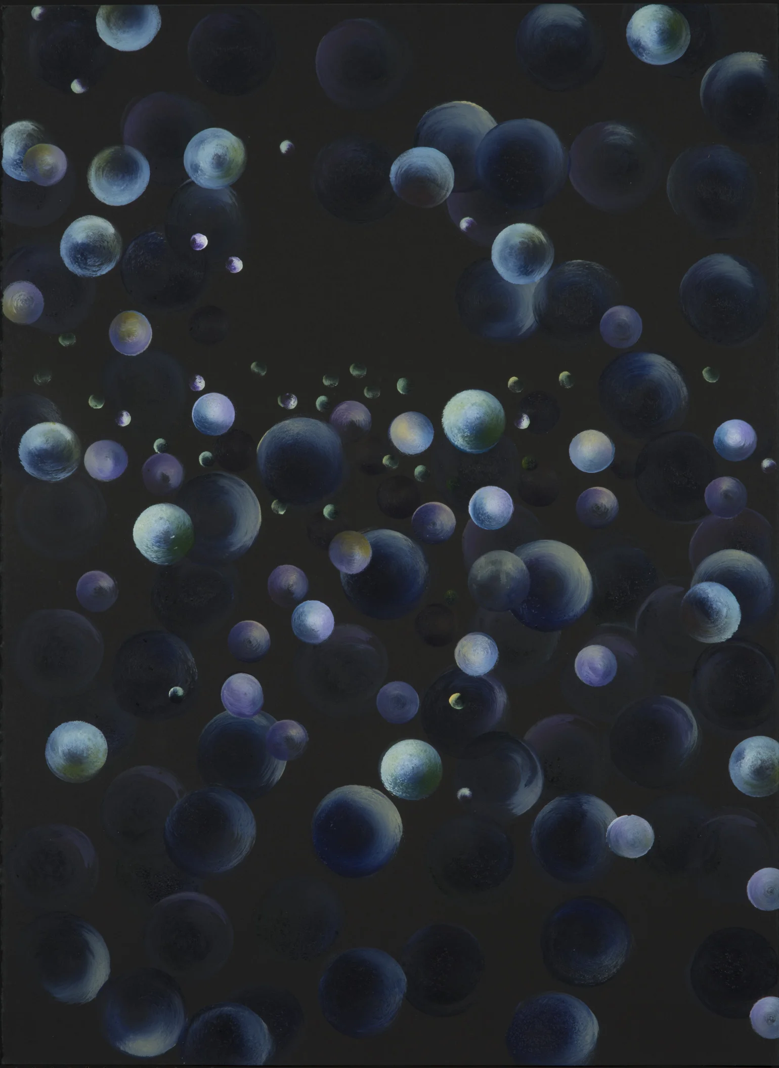 Fall into Space acrylic on paper, 30 x 22 inches
