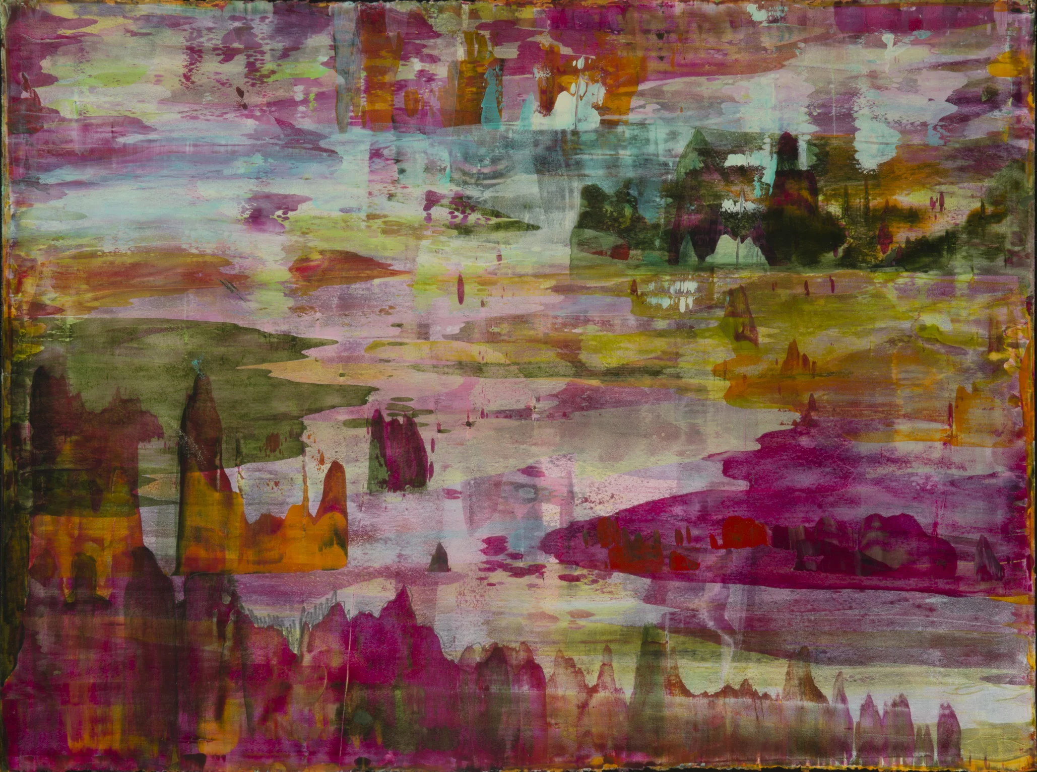 Sunset Sky, acrylic on paper, 22 x 30 inches