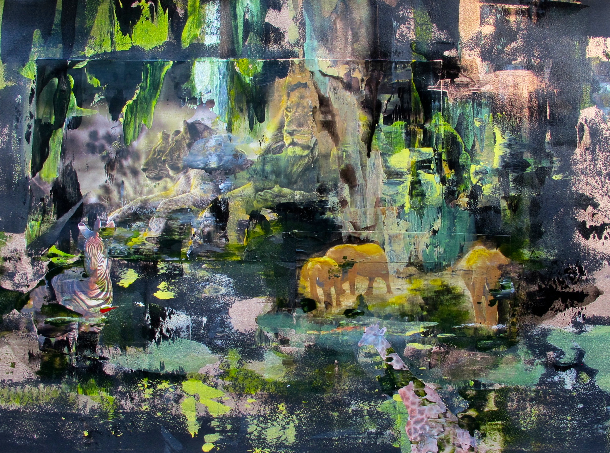 Jungle, acrylic on paper, 22 x 30 inches