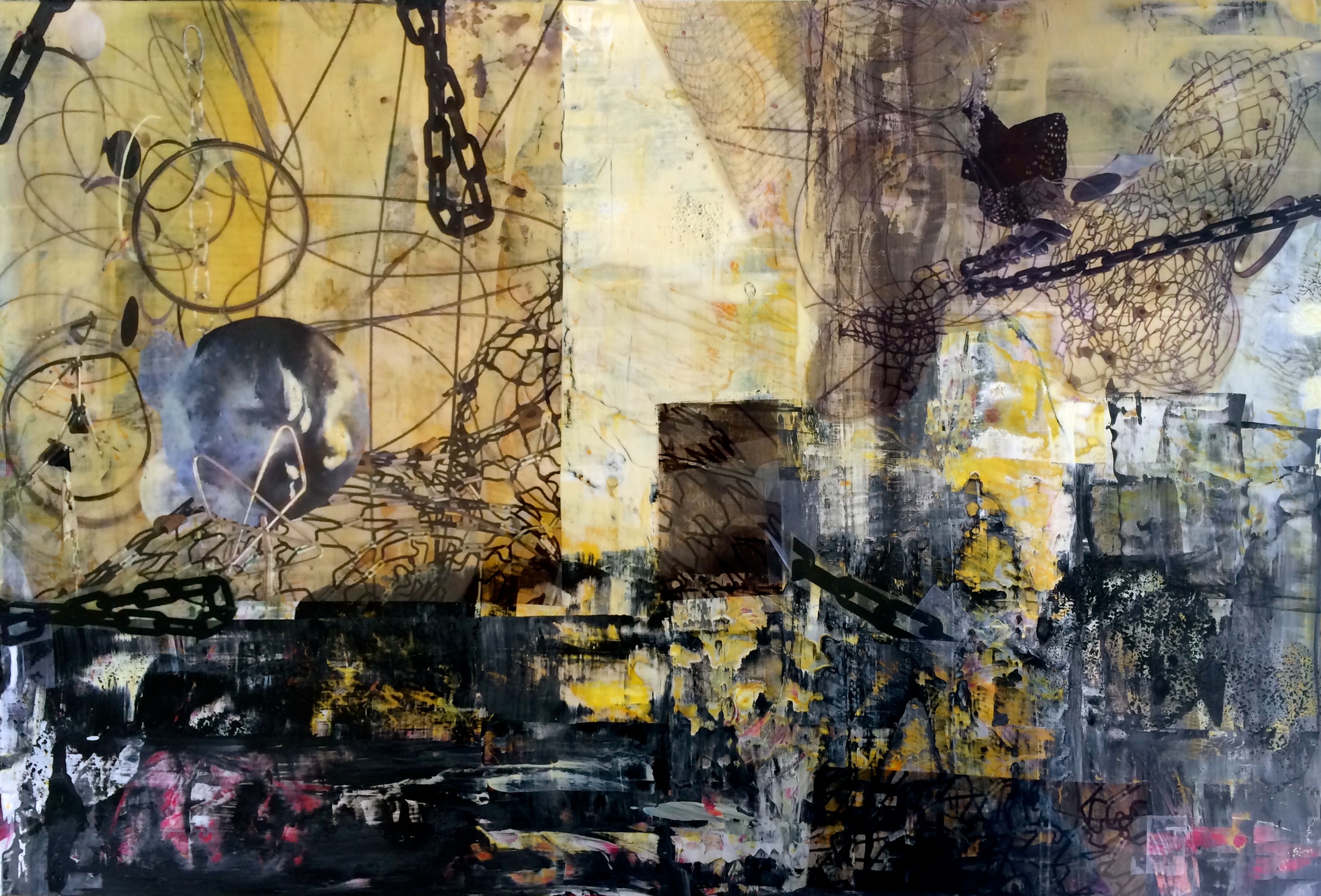 Escape 2, mixed media, 18 x 22 inches