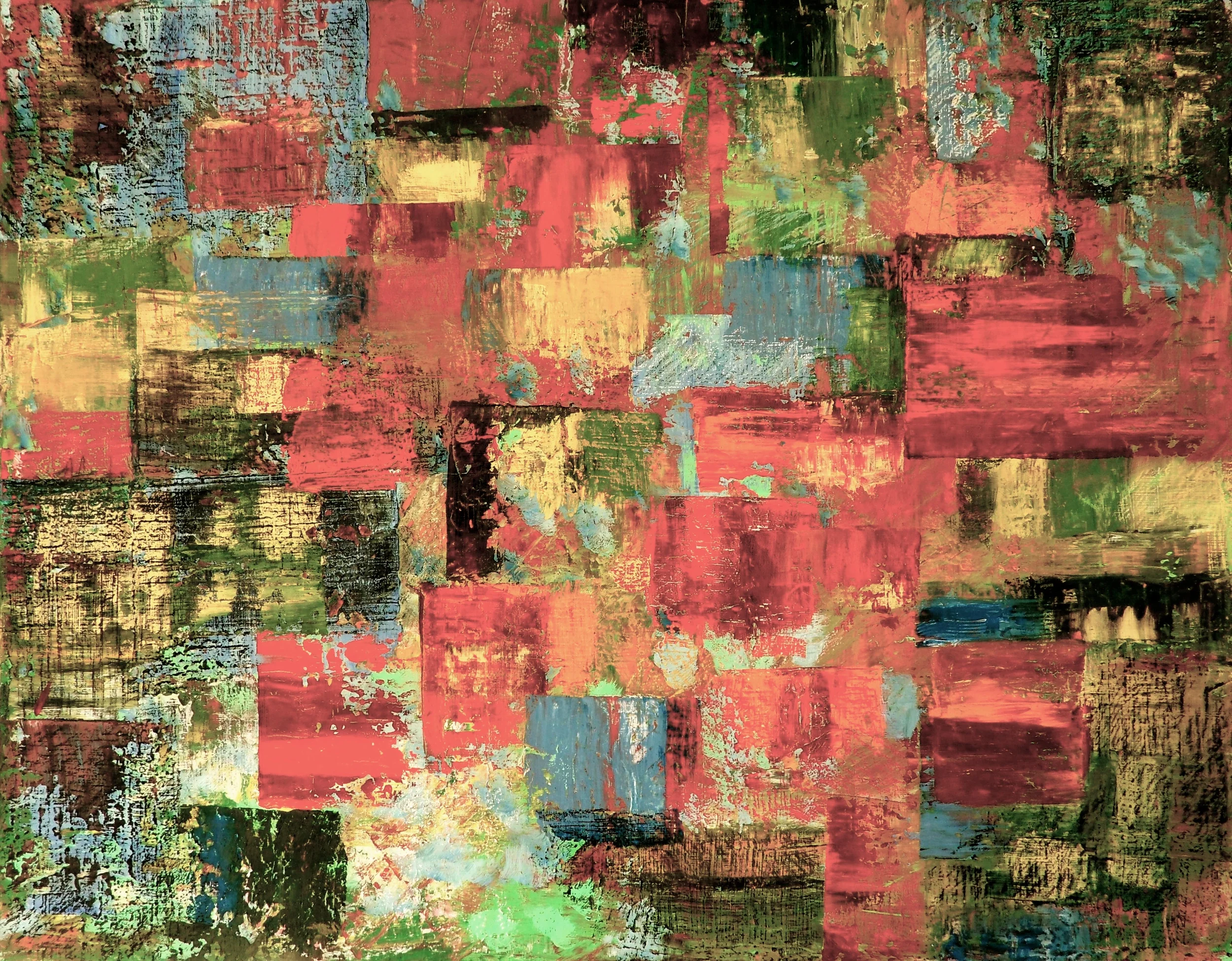 Blocks, oil on canvas, 24 x 30 inches