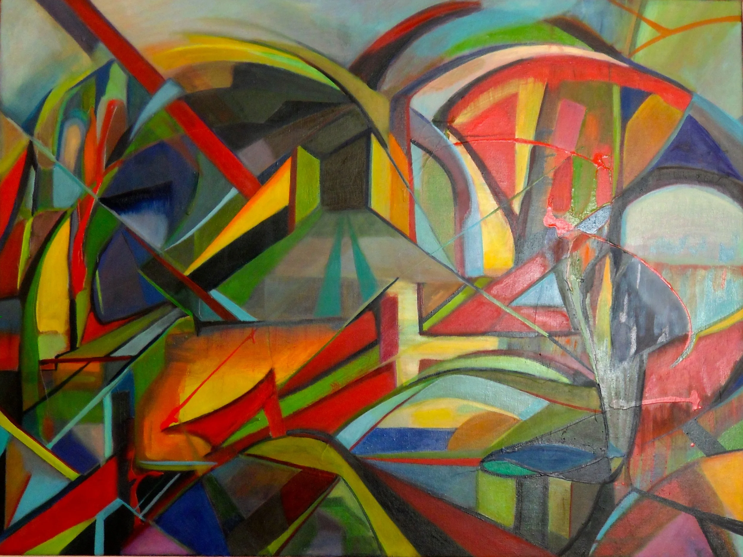 City Whispers, oil on canvas, 30 x 40 inches