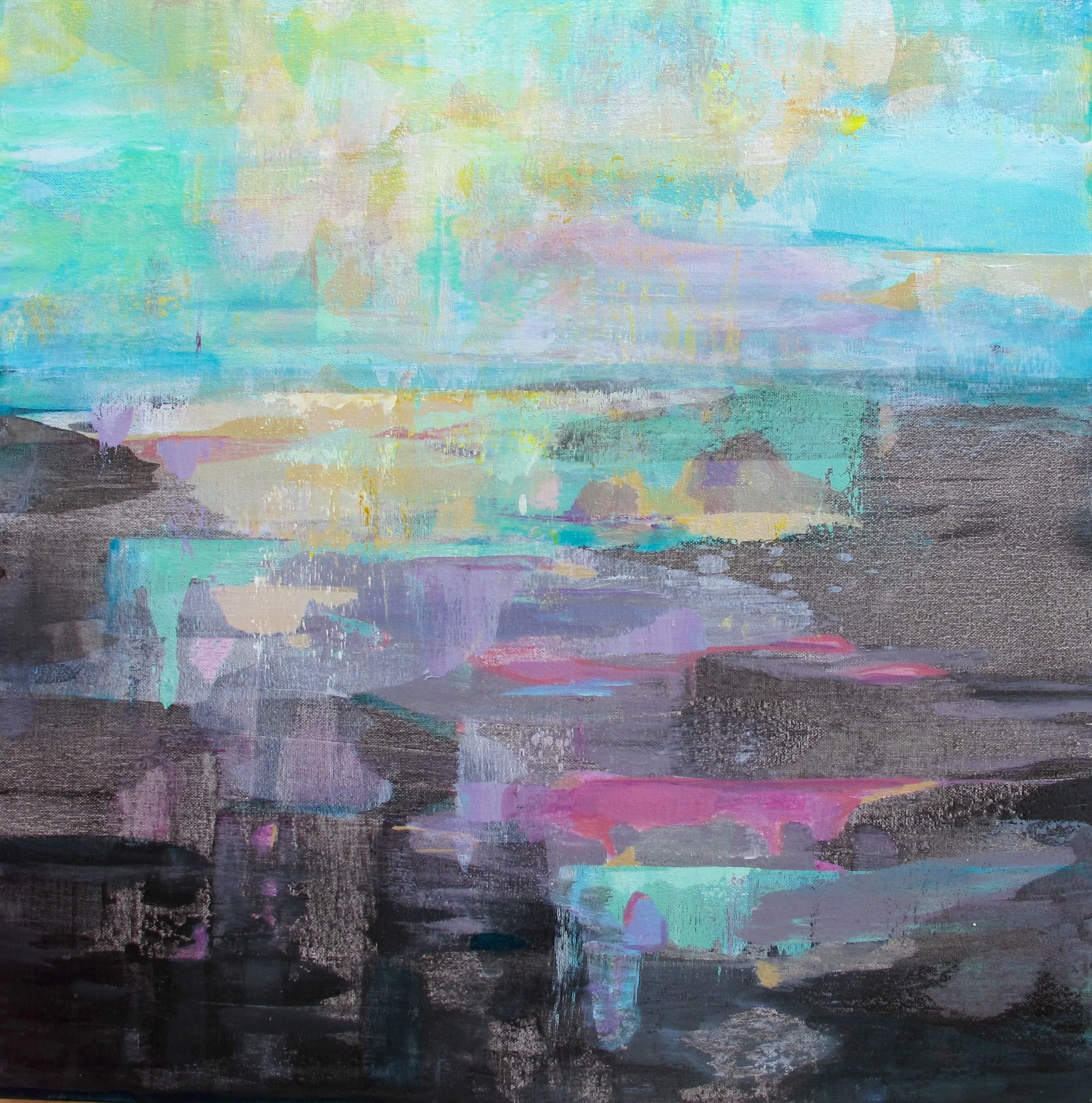 Aurora, acrylic on canvas, 20 x 20 inches (S)